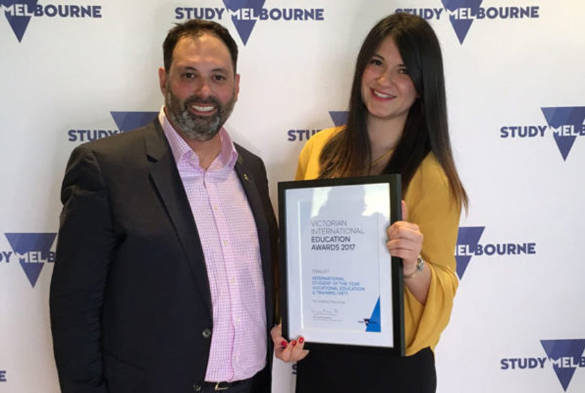 Andrea Mayorga Finalist Victorian International Education Awards 2017