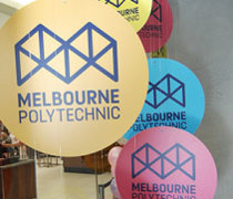 Circle banners with MP logo