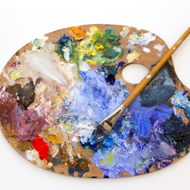 Paint mixing palette 