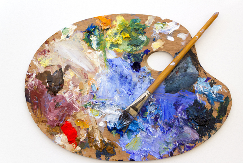 Paint mixing palette