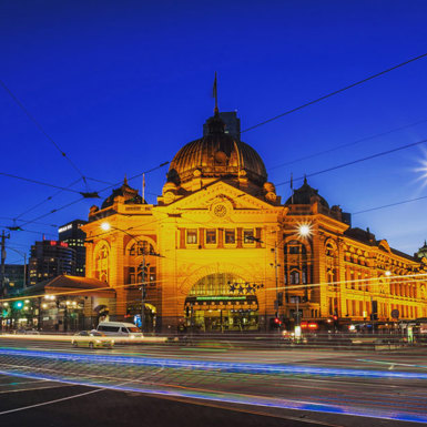 Flinders Station in Melbourne CBD