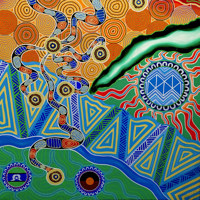 Melbourne Polytechnic Innovate Reconciliation Action Plan artwork by Phil Murray