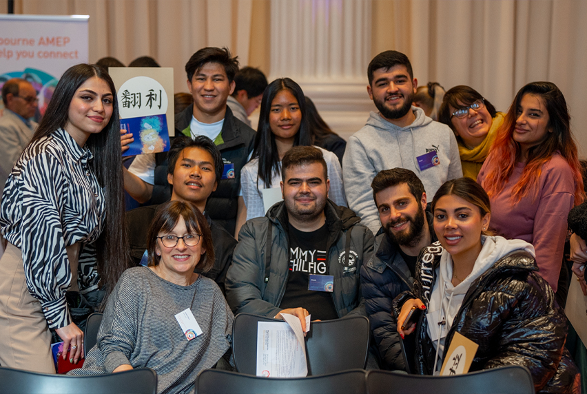 A group of young adults posing for a photo