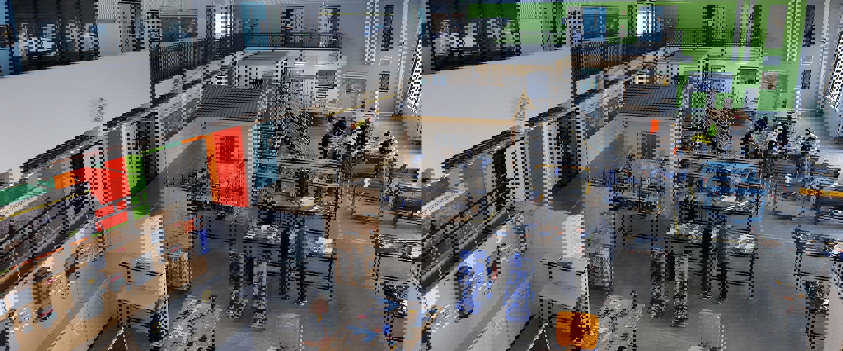 Electronics and Electrical students in electronics building at Melbourne Polytechnic