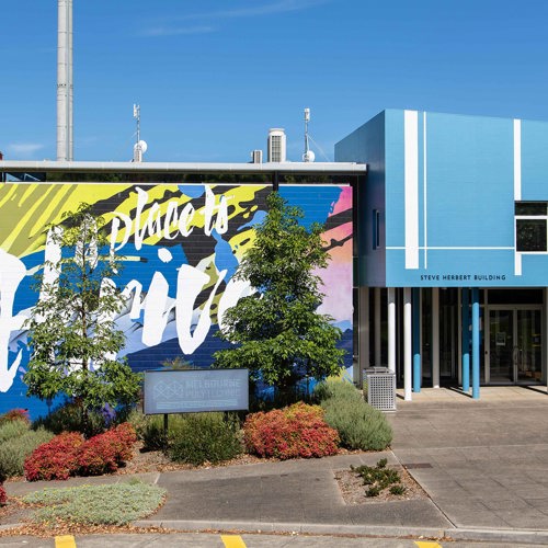 Greensborough campus Steve Herbert building entrance