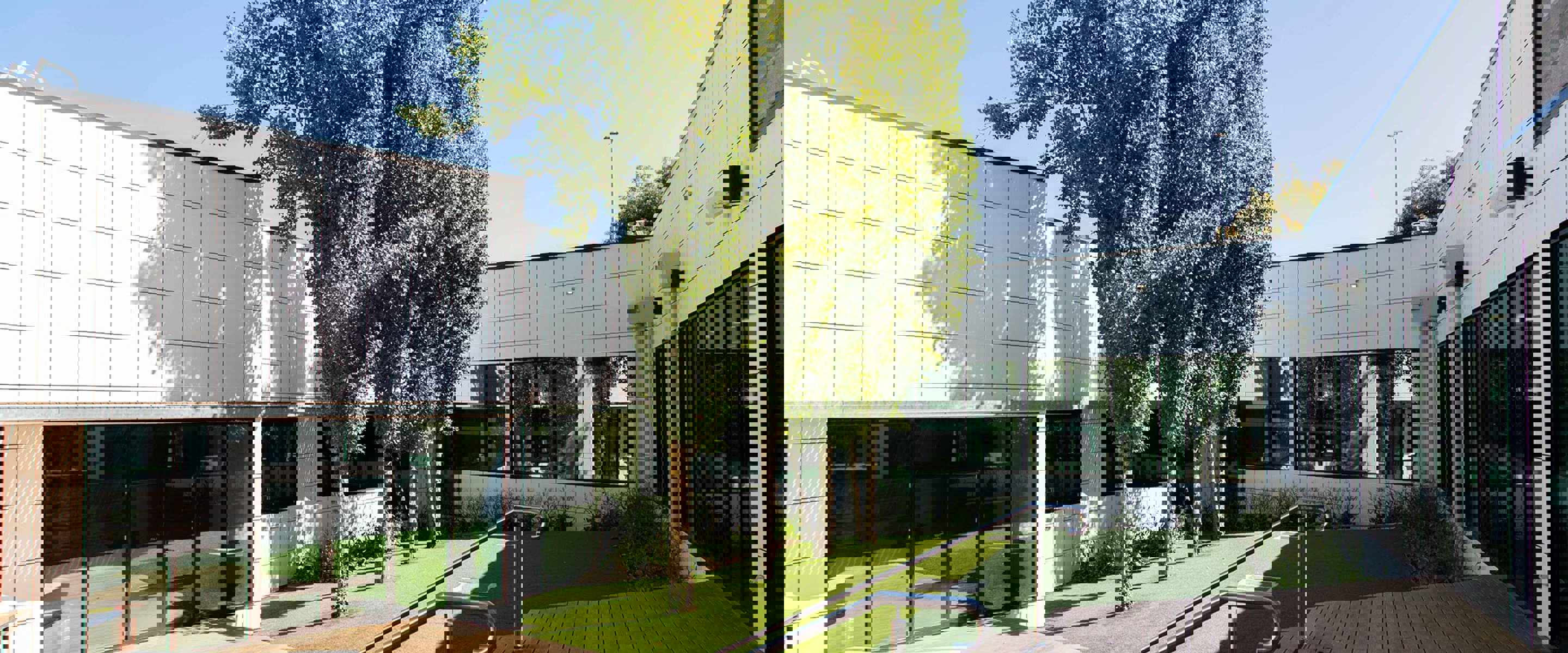 Greensborough campus courtyard