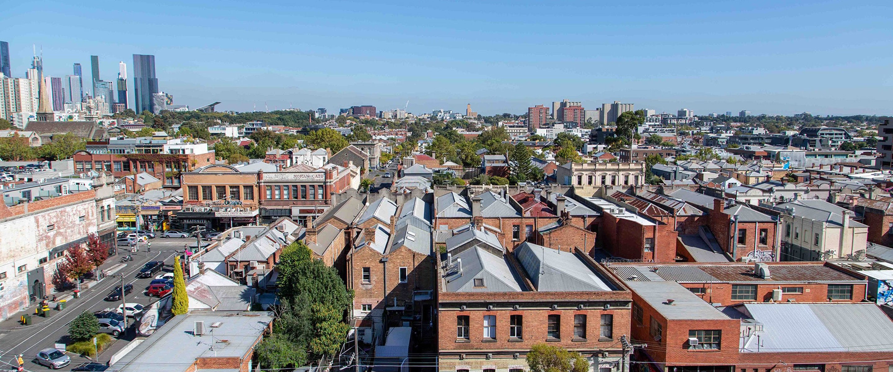 City view from roof top of Collingwood campus - Angle 2