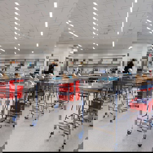 Image of Cookery preparation and kitchen study area at Epping Campus