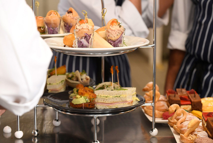 Food plates at the St Georges high tea