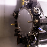 CNC (Computer Numerical Control) lathe tool turret