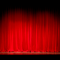 Red stage curtain