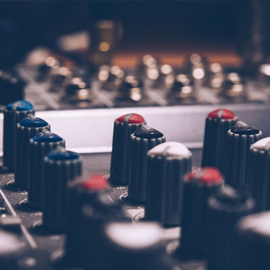 Close up of a Digital Audio Workstation (DAW)