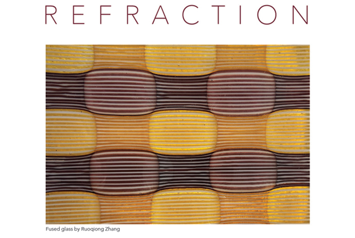 Fused glass artwork by Ruoqiong Zhang