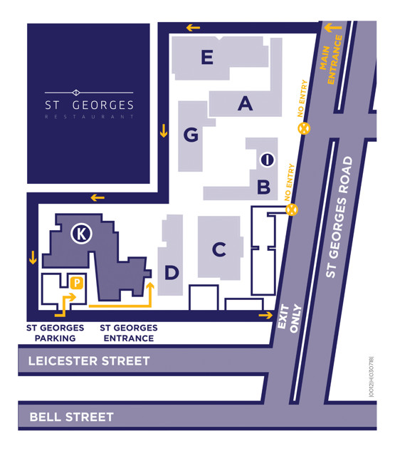 Parking map St Georges Restaurant