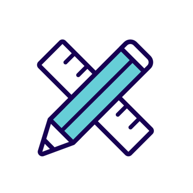 illustration of a pencil and ruler