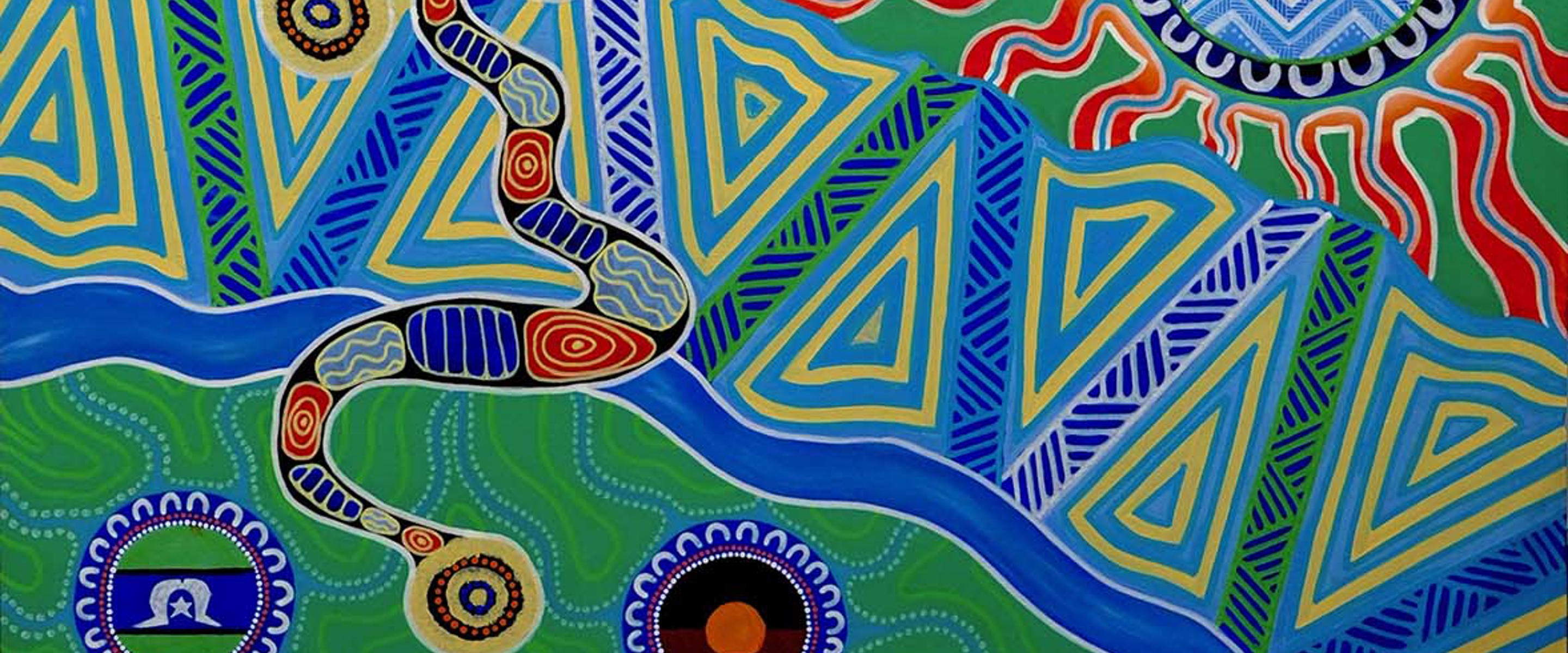 Melbourne Polytechnic Innovate Reconciliation Action Plan artwork by Phil Murray